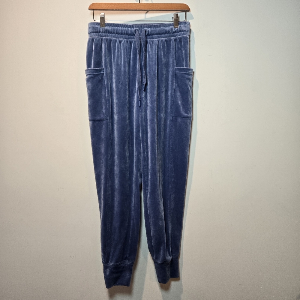 Offline By Aerie Velour Joggers Women's Small Blue Velvet Lounge Athleisure